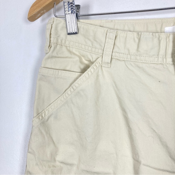 Uniqlo U Cream Beige Flat Front Pockets 100% Cotton Pants Women’s US 10 - Picture 4 of 16